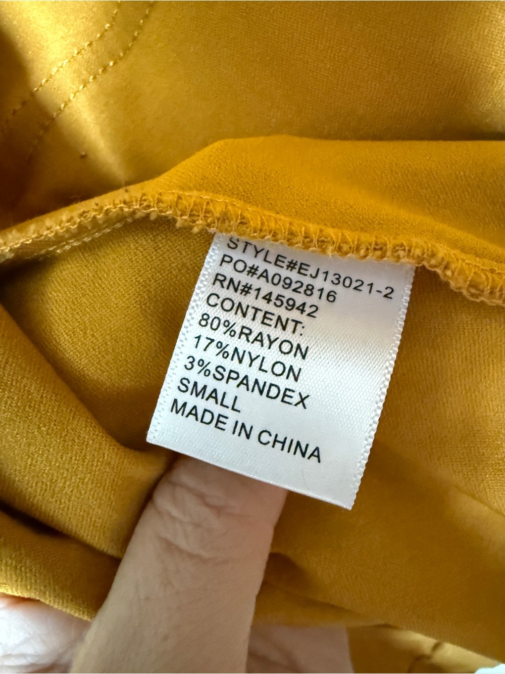 Women's Mustard Drawstring Utility Jacket - Picture 4 of 4